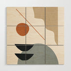 Abstract Minimal Shapes 29 Wood Wall Art Gallery Image 1