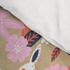 Bunnies & Blooms - Coral & Pink Comforter Gallery Image 4