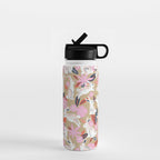 Bunnies & Blooms - Coral & Pink Water Bottle Gallery Image 1