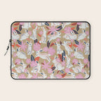 Bunnies & Blooms - Coral & Pink Laptop Sleeve Gallery Image 1