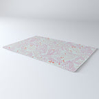 Winter Berries & Pine Branches in Teal & Pink Rug Gallery Image 3