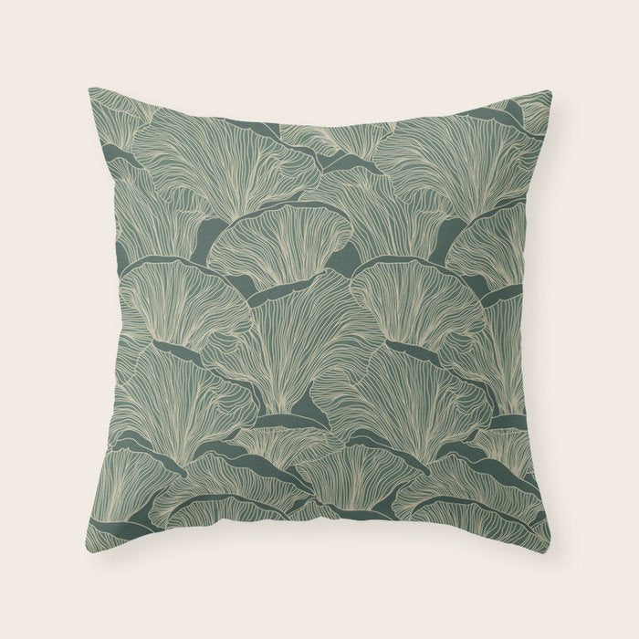 Forest Floor Mushroom Throw Pillow Gallery Image 6
