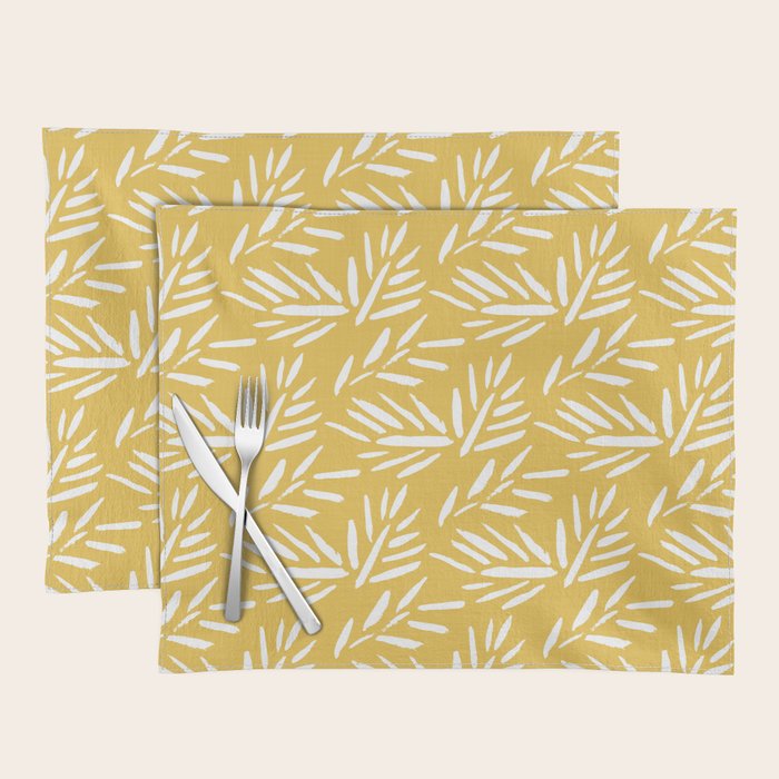 Tribal Husk - yellow Placemat Gallery Image 1