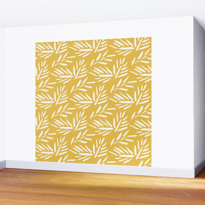 Tribal Husk - yellow Wall Mural Gallery Image 2