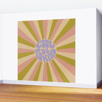 Cool to be Kind - Lilac, Green, Off-white Wall Mural Gallery Image 2