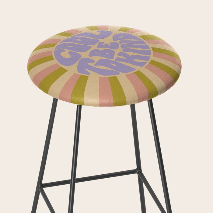 Cool to be Kind - Lilac, Green, Off-white Stool Gallery Image 2