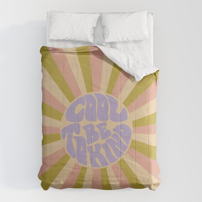 Cool to be Kind - Lilac, Green, Off-white Comforter Gallery Image 1