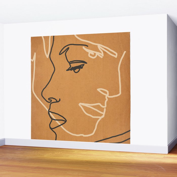 Abstract Face 15 Wall Mural Gallery Image 2