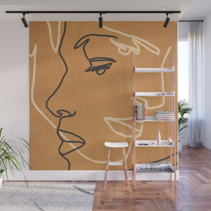 Abstract Face 15 Wall Mural Gallery Image 1