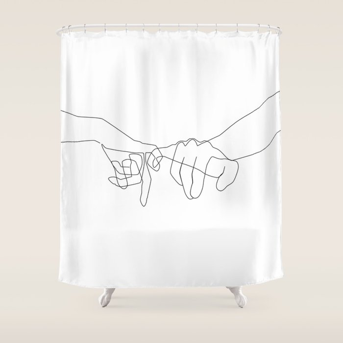Pinky Swear Shower Curtain Gallery Image 1