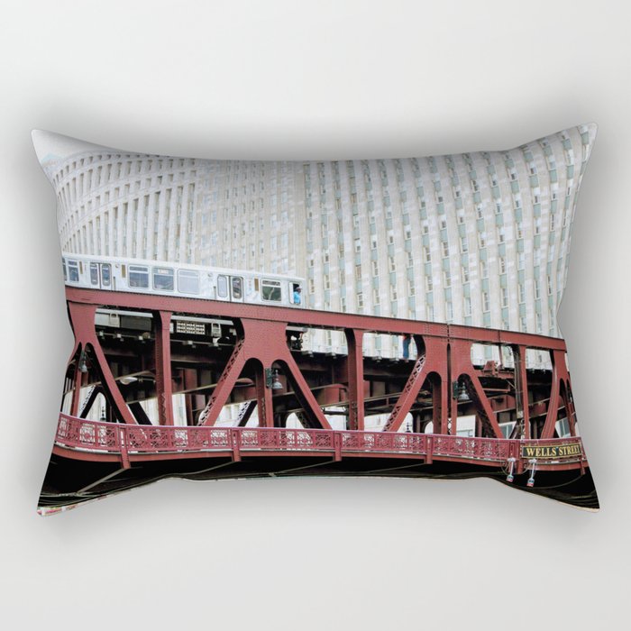 Chicago Train Rectangular Pillow Gallery Image 1