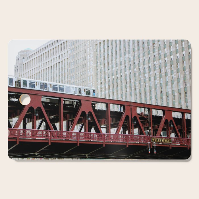 Chicago Train Cutting Board Gallery Image 1