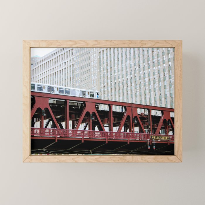 Chicago Train Mini Art Print Gallery Image 1