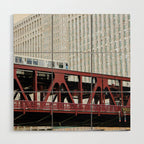 Chicago Train Wood Wall Art Gallery Image 1
