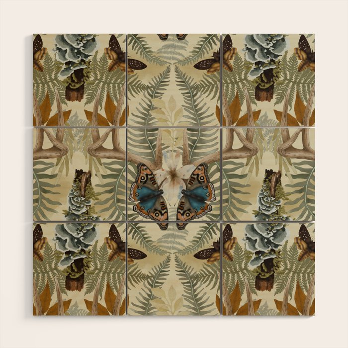 Lush boho forest C Wood Wall Art Gallery Image 1