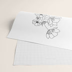 Minimal Line Art Woman with Flowers Wrapping Paper Gallery Image 2