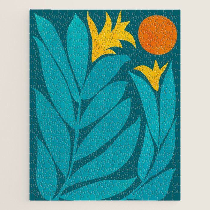 Wild Garden / Whimsical Botanical Series Jigsaw Puzzle