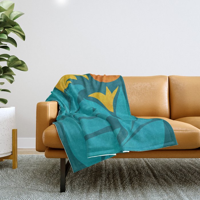 Wild Garden / Whimsical Botanical Series Throw Blanket Gallery Image 1