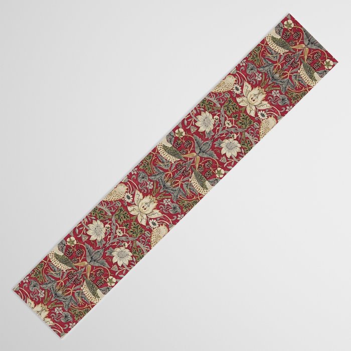 William Morris Strawberry Thief Crimson Red Table Runner Gallery Image 3