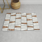 Mid-Century Modern Pattern No.4 - Concrete and Wood Rug Gallery Image 1