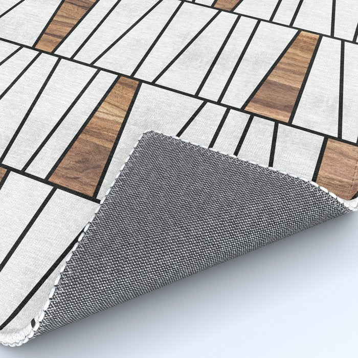 Mid-Century Modern Pattern No.4 - Concrete and Wood Rug Gallery Image 4