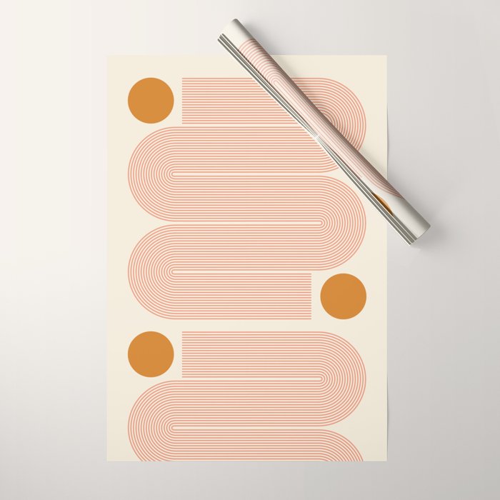 Abstraction_SUN_LINE_ART_Minimalism_002 Wrapping Paper Gallery Image 1