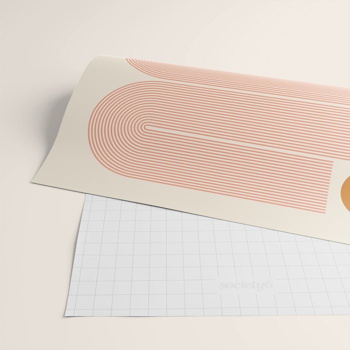 Abstraction_SUN_LINE_ART_Minimalism_002 Wrapping Paper Gallery Image 2