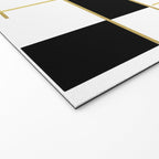 MidCentury Modern Art Aqua Gold Black Welcome Mat Gallery Image 2