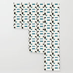 MidCentury Modern Art Aqua Gold Black Wallpaper Gallery Image 3