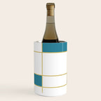 MidCentury Modern Art Aqua Gold Black Wine Chiller Gallery Image 1
