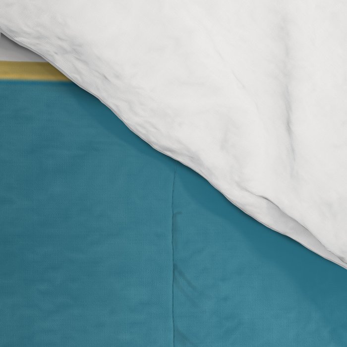 MidCentury Modern Art Aqua Gold Black Comforter Gallery Image 4
