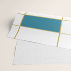 MidCentury Modern Art Aqua Gold Black Wrapping Paper Gallery Image 2