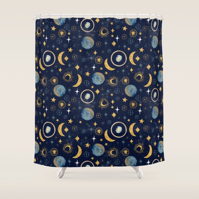 Starry night sky ABS 1 Shower Curtain Gallery Image 1