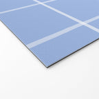 White On Light Blue Plaid Welcome Mat Gallery Image 2