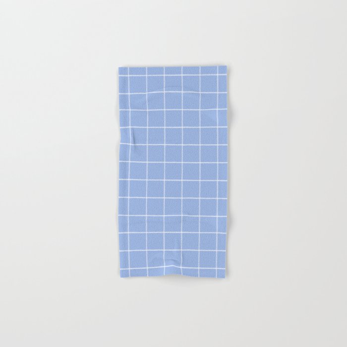 White On Light Blue Plaid Bath Towel Gallery Image 1