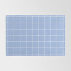 White On Light Blue Plaid Rug Gallery Image 2