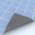 White On Light Blue Plaid Rug Gallery Image 4