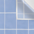 White On Light Blue Plaid Wall Tapestry Gallery Image 3
