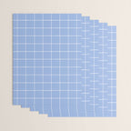 White On Light Blue Plaid Wrapping Paper Gallery Image 3