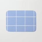 White On Light Blue Plaid Bath Mat Gallery Image 1
