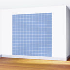 White On Light Blue Plaid Wall Mural Gallery Image 2