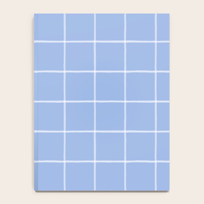 White On Light Blue Plaid Notebook Gallery Image 4
