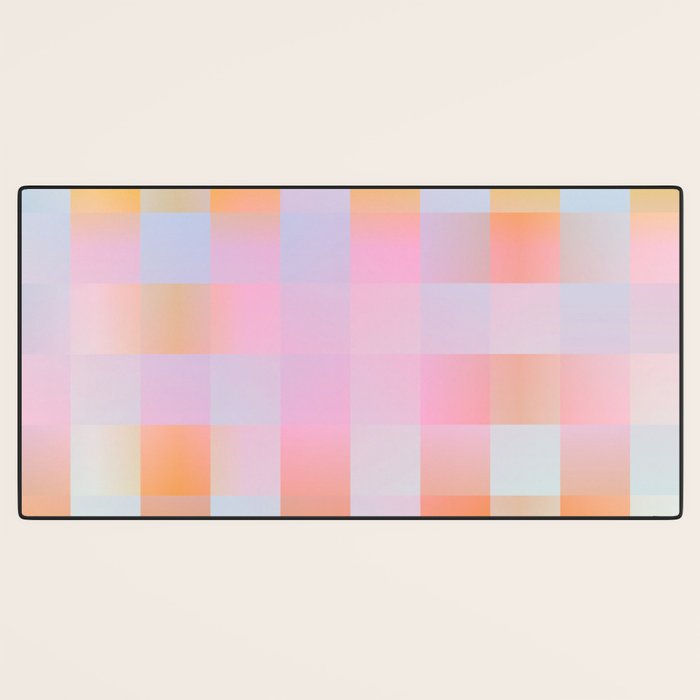 Blurred Plaid Desk Mat Gallery Image 3
