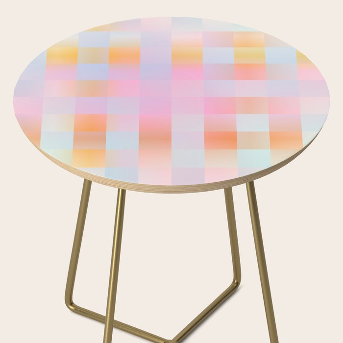 Blurred Plaid Side Table Gallery Image 2