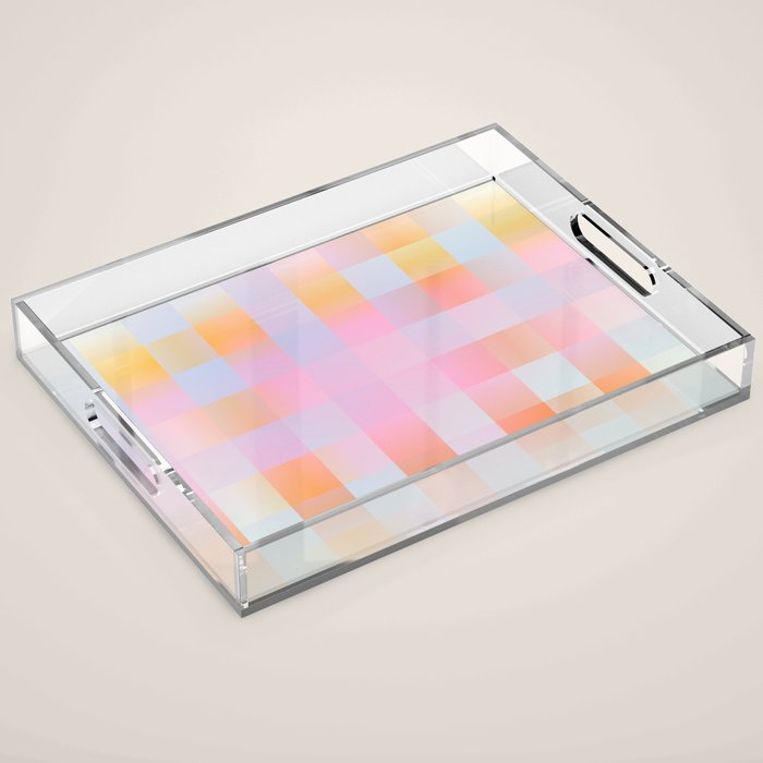 Blurred Plaid Acrylic Tray Gallery Image 1