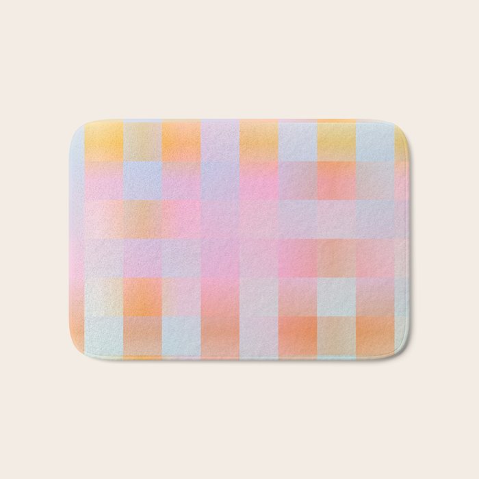 Blurred Plaid Bath Mat Gallery Image 1