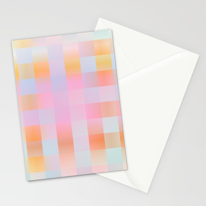 Blurred Plaid Stationery Card Gallery Image 2