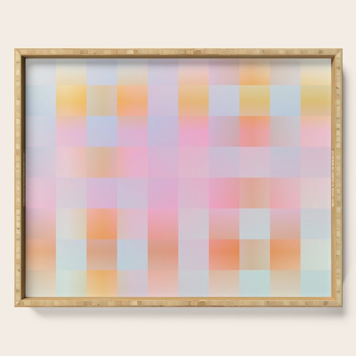 Blurred Plaid Serving Tray Gallery Image 1