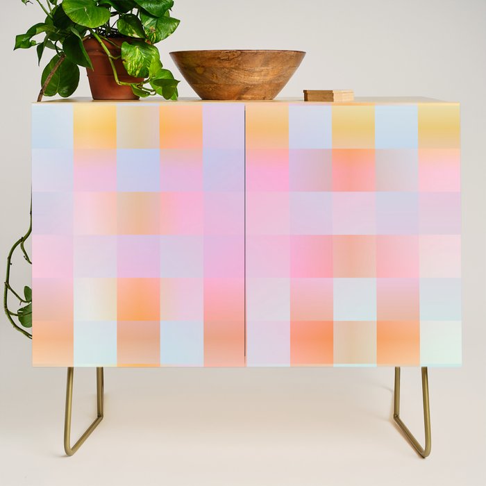 Blurred Plaid Credenza Gallery Image 1