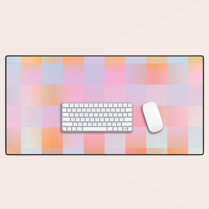 Blurred Plaid Desk Mat Gallery Image 1
